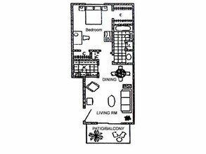 1 Bed 1 Bath (A) 010 floor plan